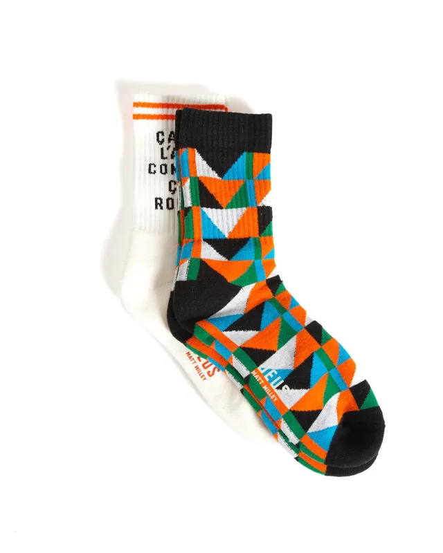 Matt Wiley Sock (2Pack) - 2 Pack Multi made by Deus Ex Machina