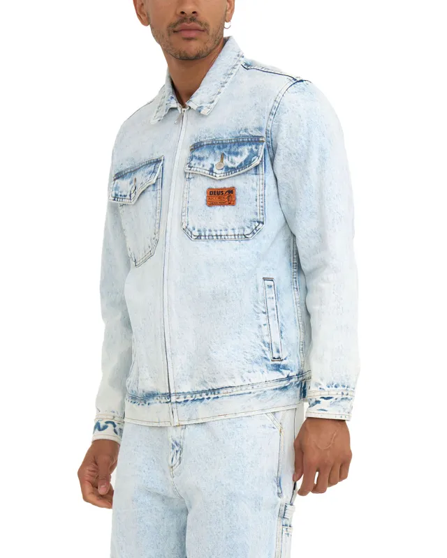 Ortiz Garage Jacket - Light Blue Wash made by Deus Ex Machina