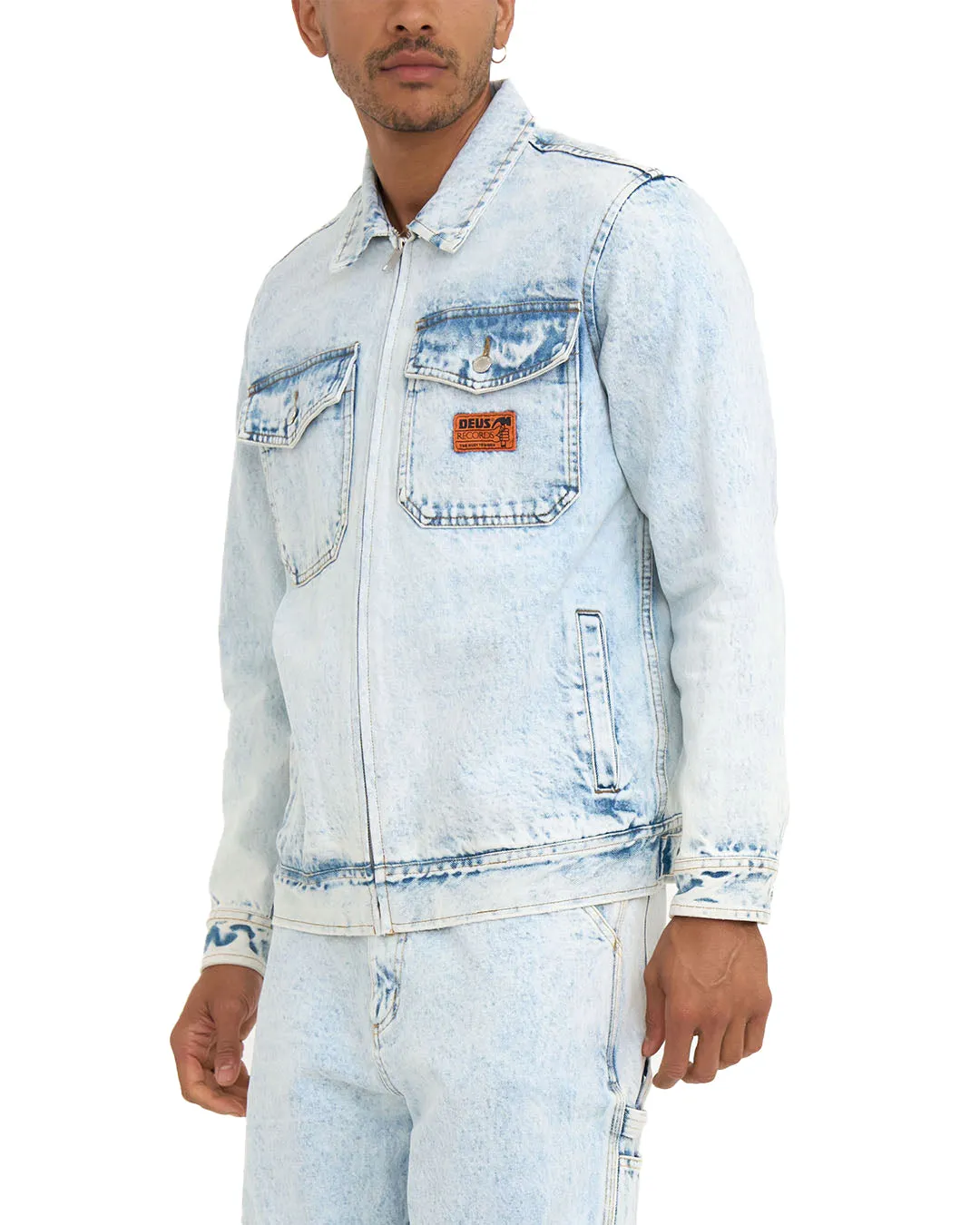 Ortiz Garage Jacket - Light Blue Wash sold by Deus Ex Machina