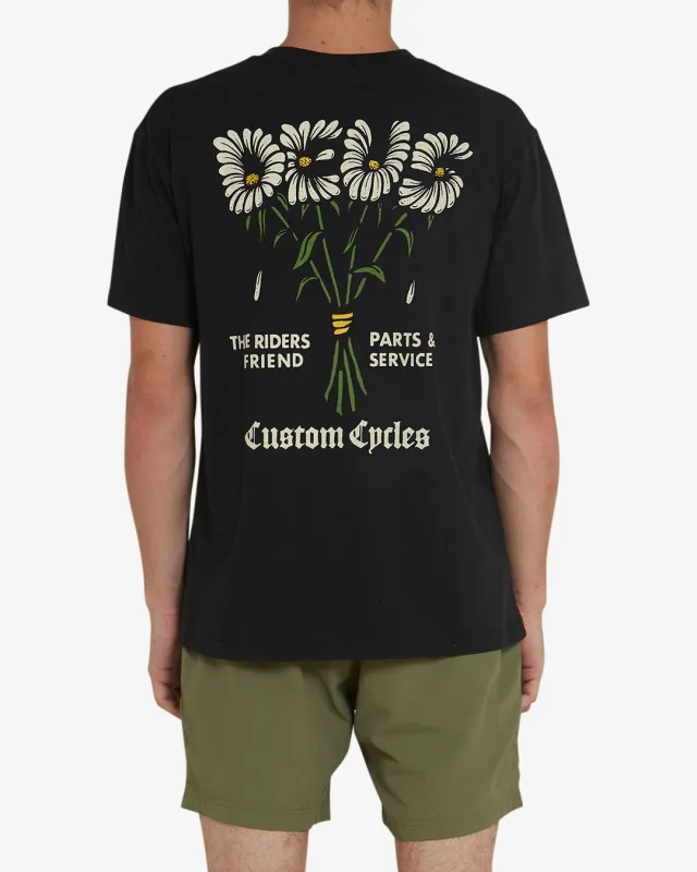 Tangerine Tee - Black sold by Deus Ex Machina