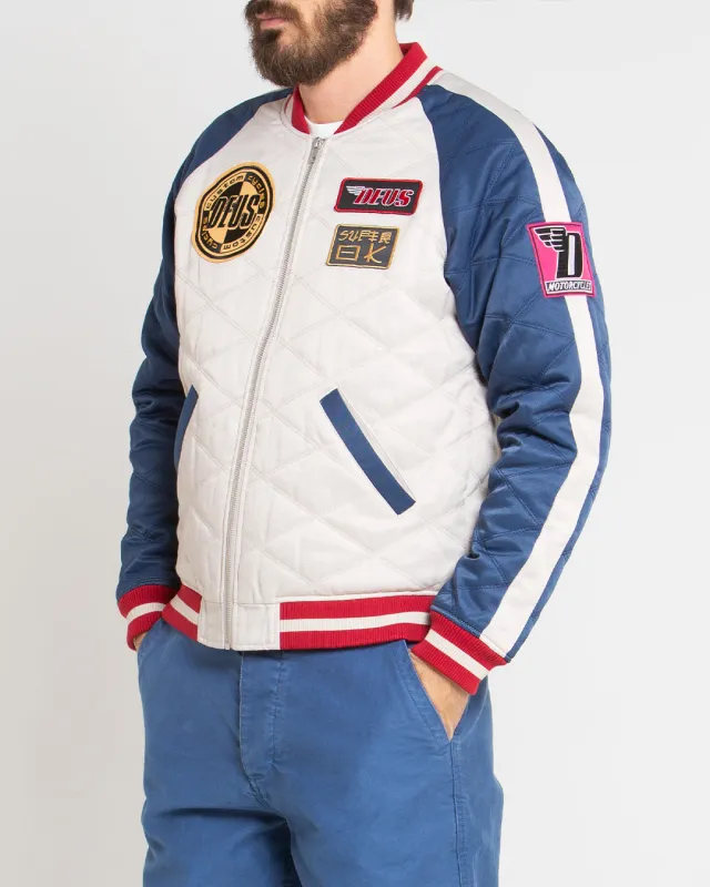 Supporters Jacket - White-Blue sold by Deus Ex Machina