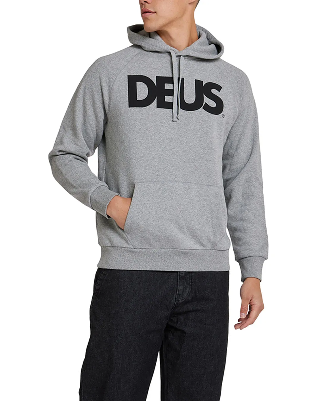 All Caps Hoodie - Grey Marle sold by Deus Ex Machina