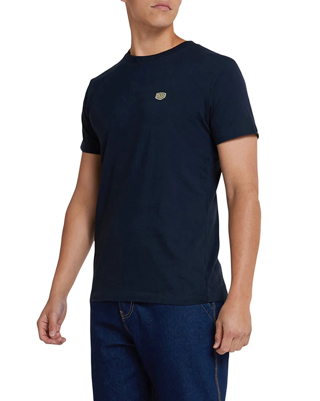 Shield Standard Tee - Navy sold by Deus Ex Machina