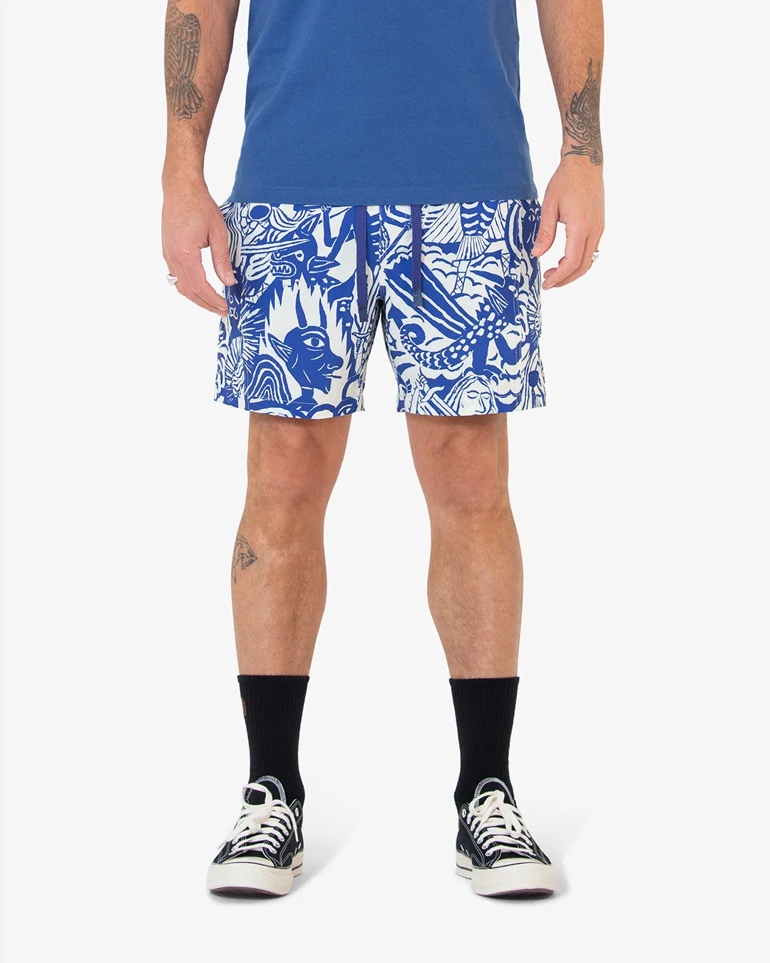 Angels & Demons Boardshort - Blue sold by Deus Ex Machina