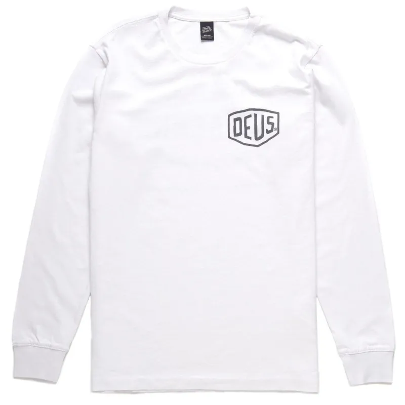 Camperdown Address Long Sleeve Tee - White made by Deus Ex Machina