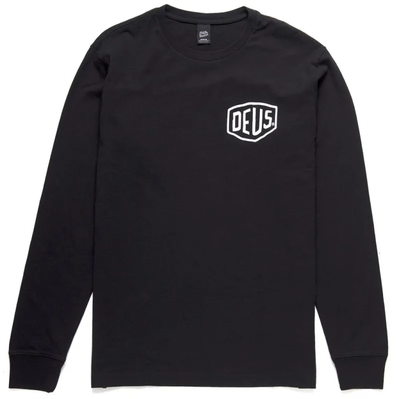 Camperdown Address Long Sleeve Tee - Black made by Deus Ex Machina