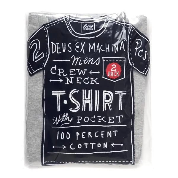 Deus 2 Pack Tees - Athletic Grey sold by Deus Ex Machina product image thumbnail 2