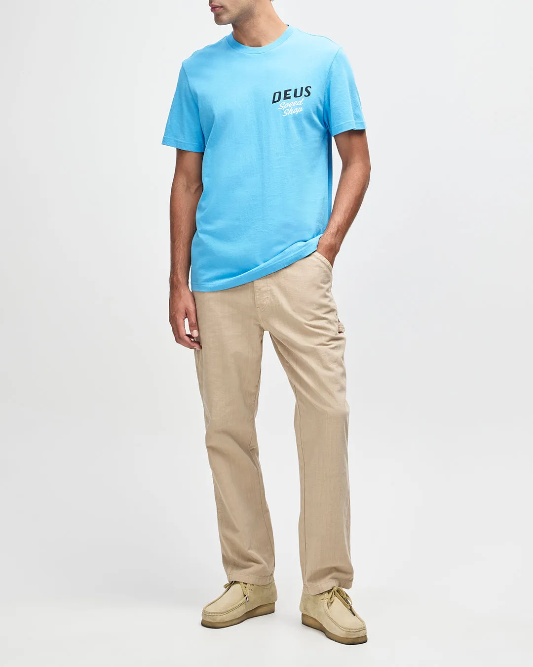 Dogleg Tee - Bonnie Blue sold by Deus Ex Machina product image thumbnail 5