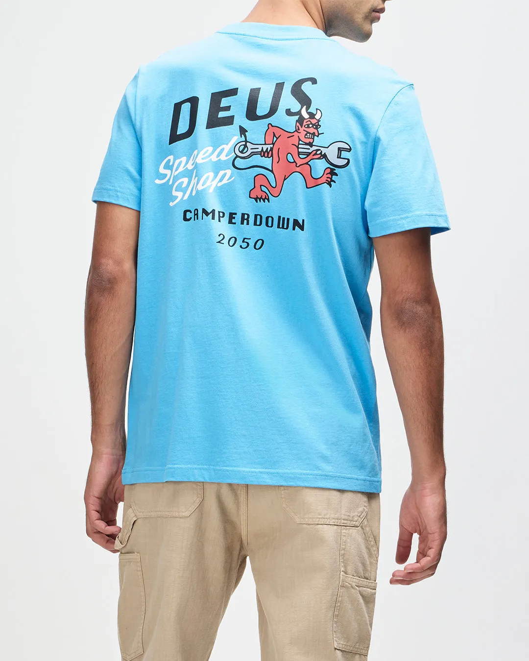 Dogleg Tee - Bonnie Blue sold by Deus Ex Machina product image thumbnail 2