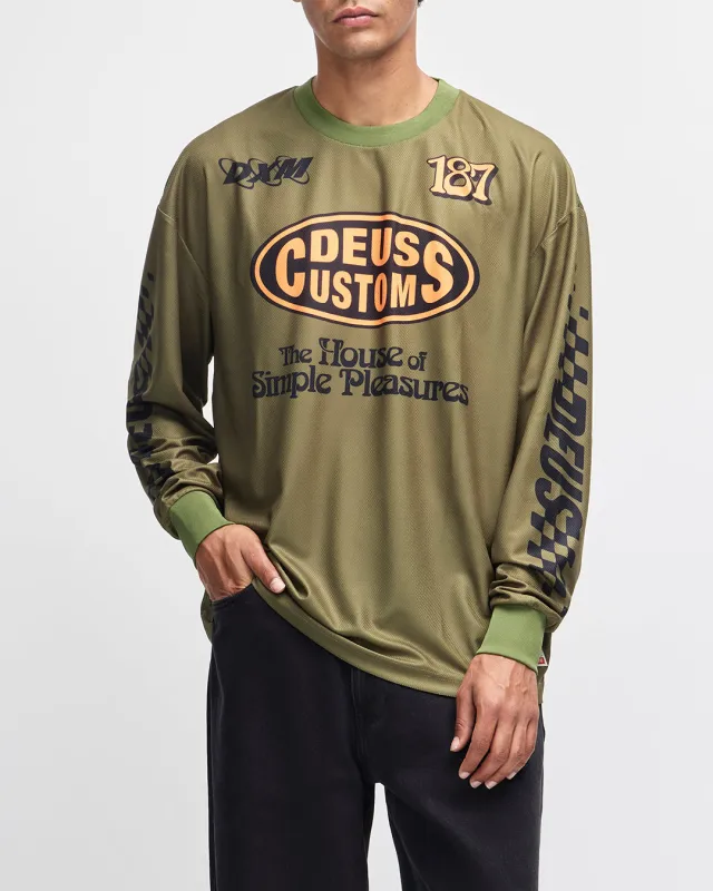 Simple Pleasures Jersey - Lichen Green made by Deus Ex Machina