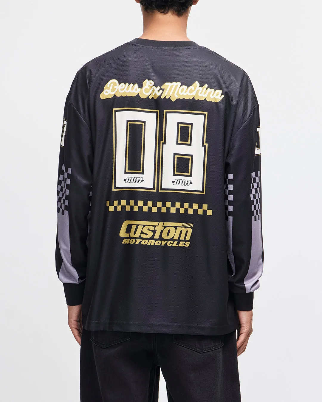 Threepeat Moto Jersey - Black Combo sold by Deus Ex Machina product image thumbnail 2