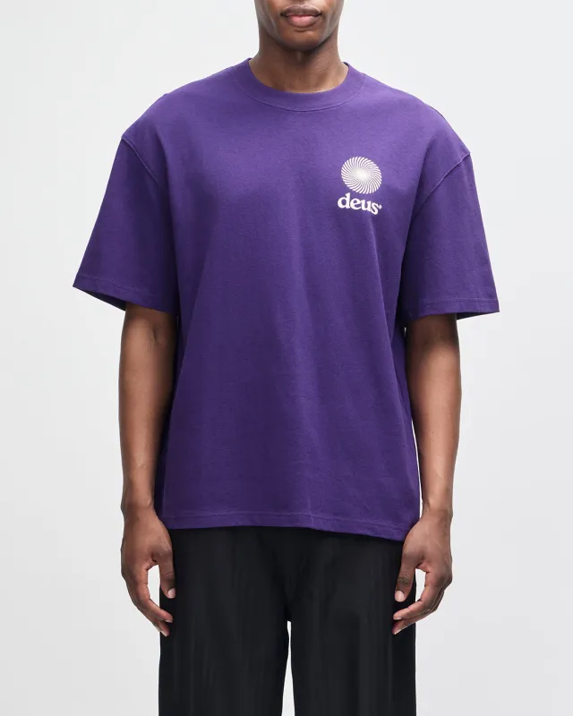 Strata Tee - Violet Indigo made by Deus Ex Machina