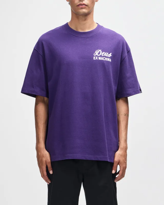 Venice Sign Tee - Violet Indigo made by Deus Ex Machina