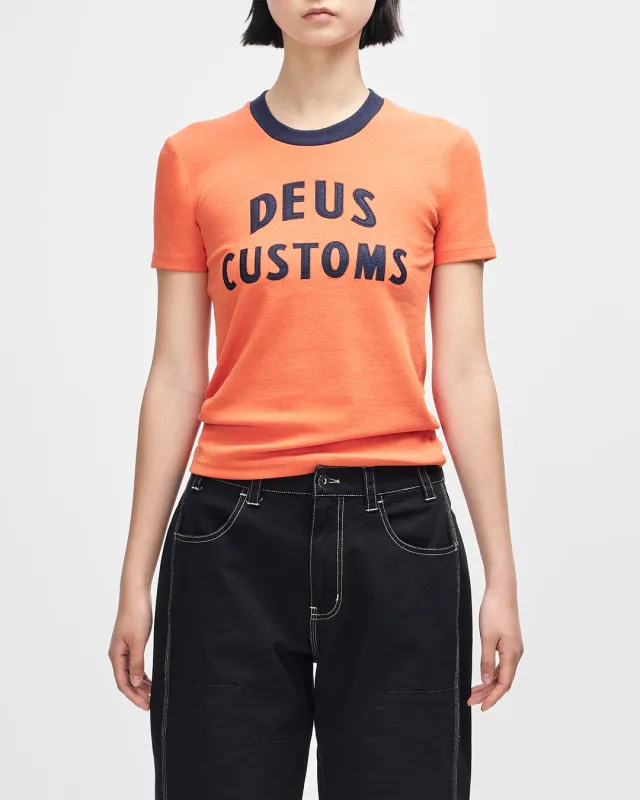 HeLeNe Tee - Flame Orange made by Deus Ex Machina