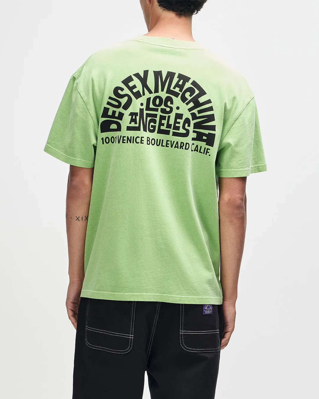 Los Angeles Address Tee - Parrot Green sold by Deus Ex Machina product image thumbnail 2
