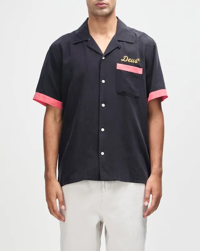 Hisssterical Bowling Shirt - Black made by Deus Ex Machina