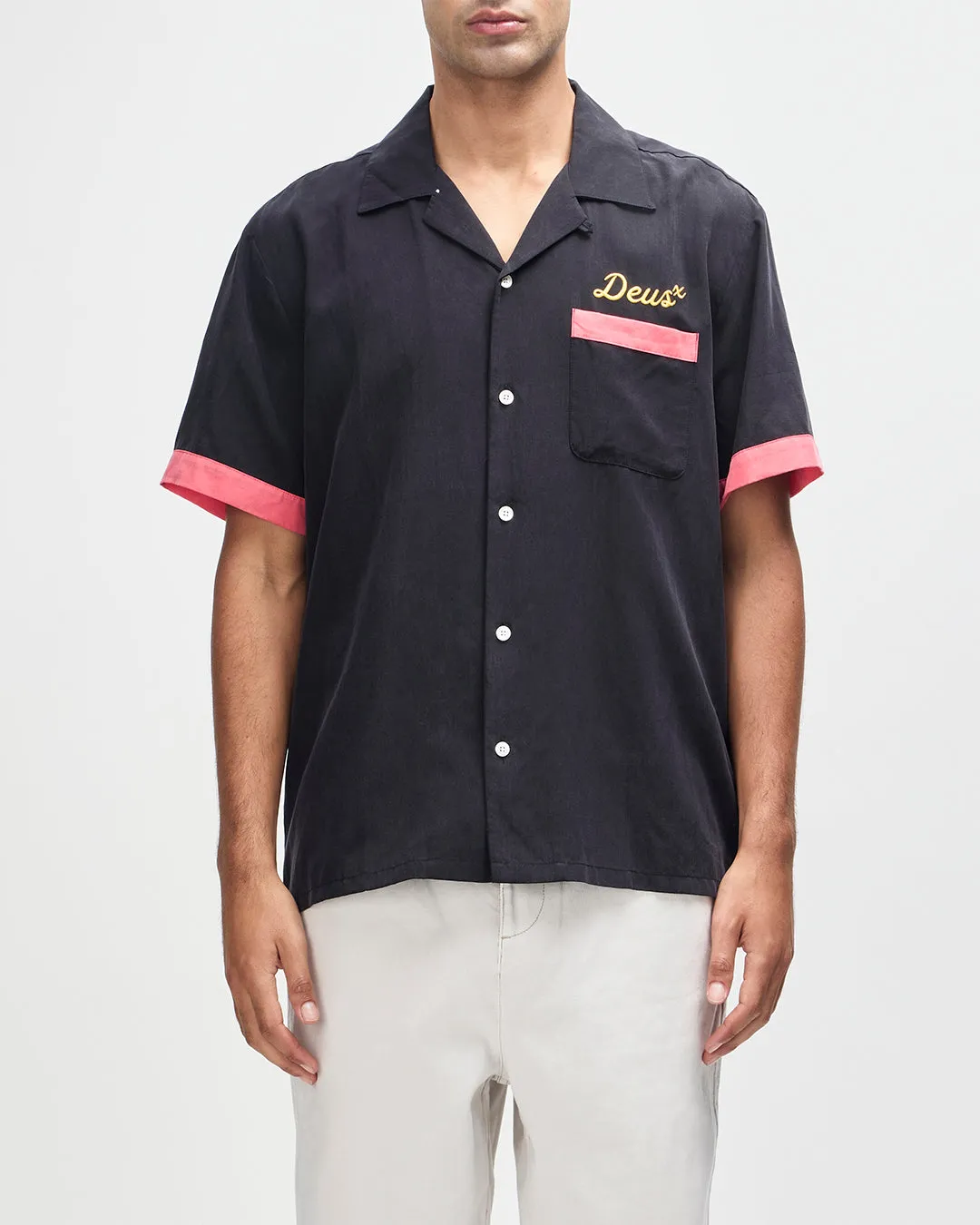 Hisssterical Bowling Shirt - Black sold by Deus Ex Machina