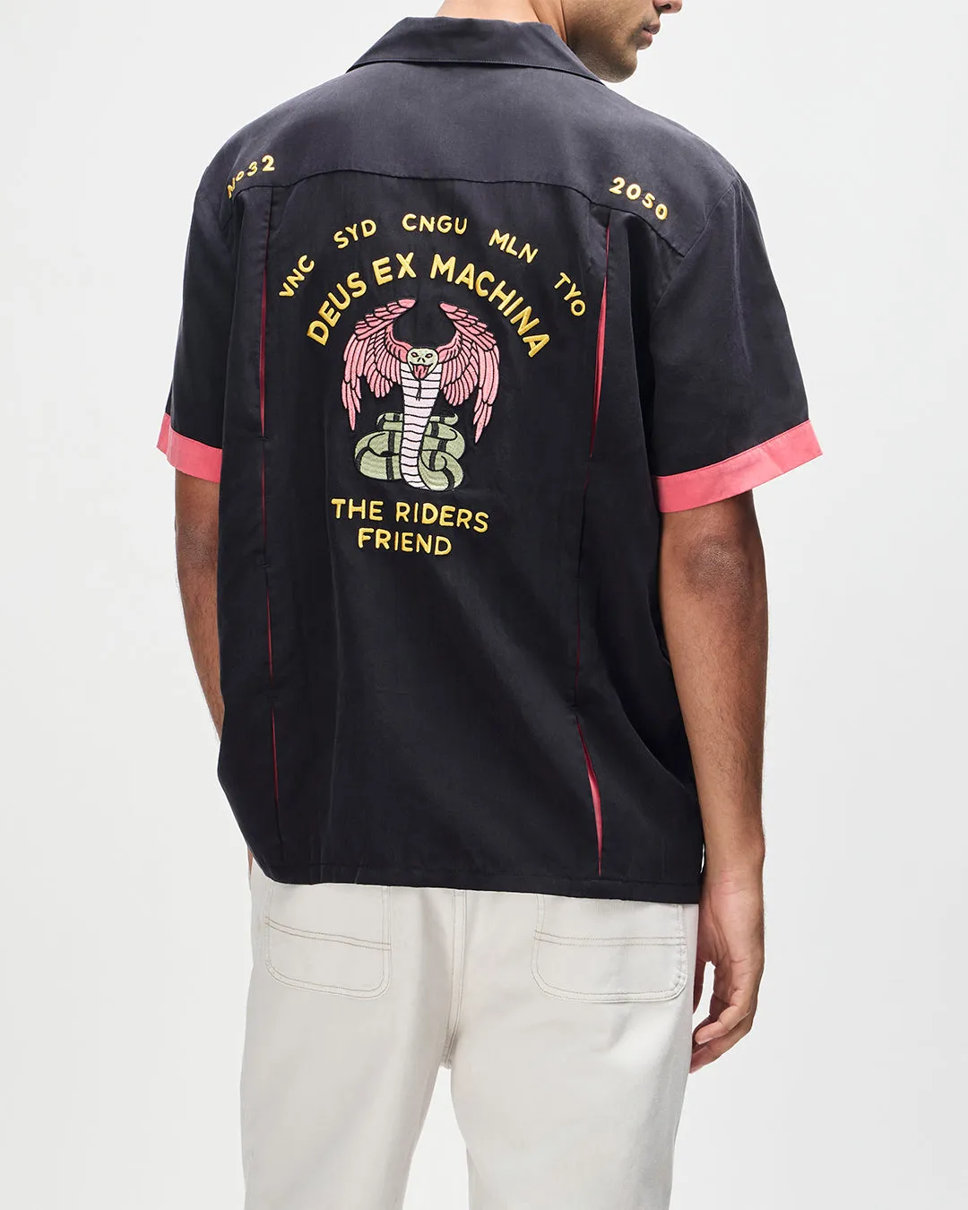 Hisssterical Bowling Shirt - Black sold by Deus Ex Machina product image thumbnail 2