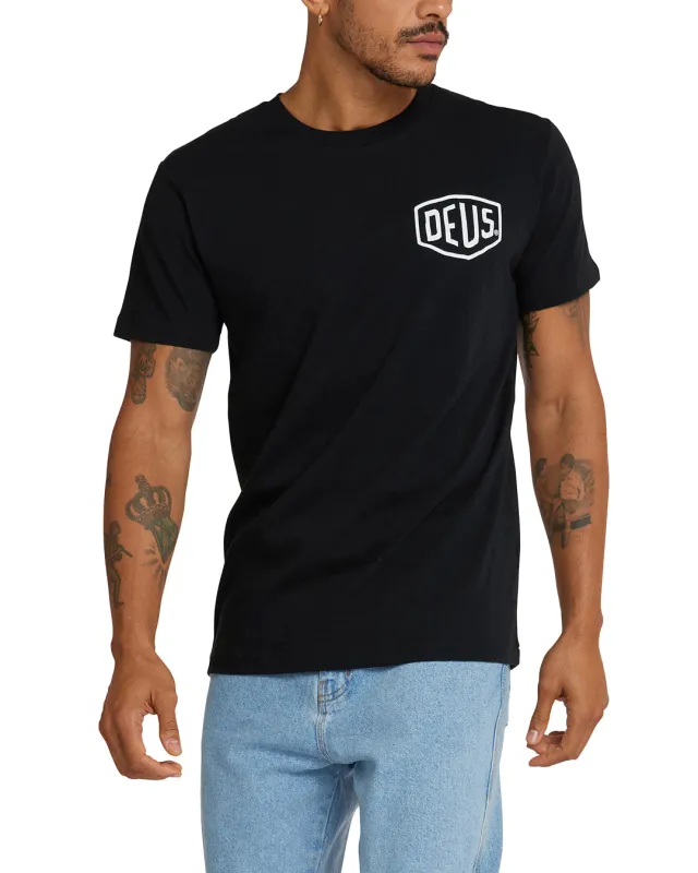 Tokyo Address Tee - Black made by Deus Ex Machina