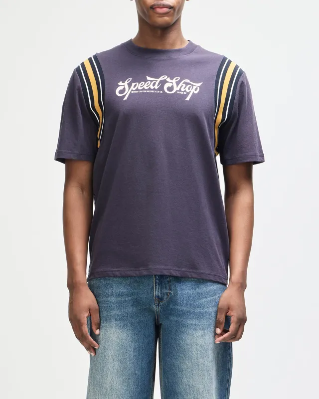 Speed Shop OS Tee - Baritone Blue made by Deus Ex Machina