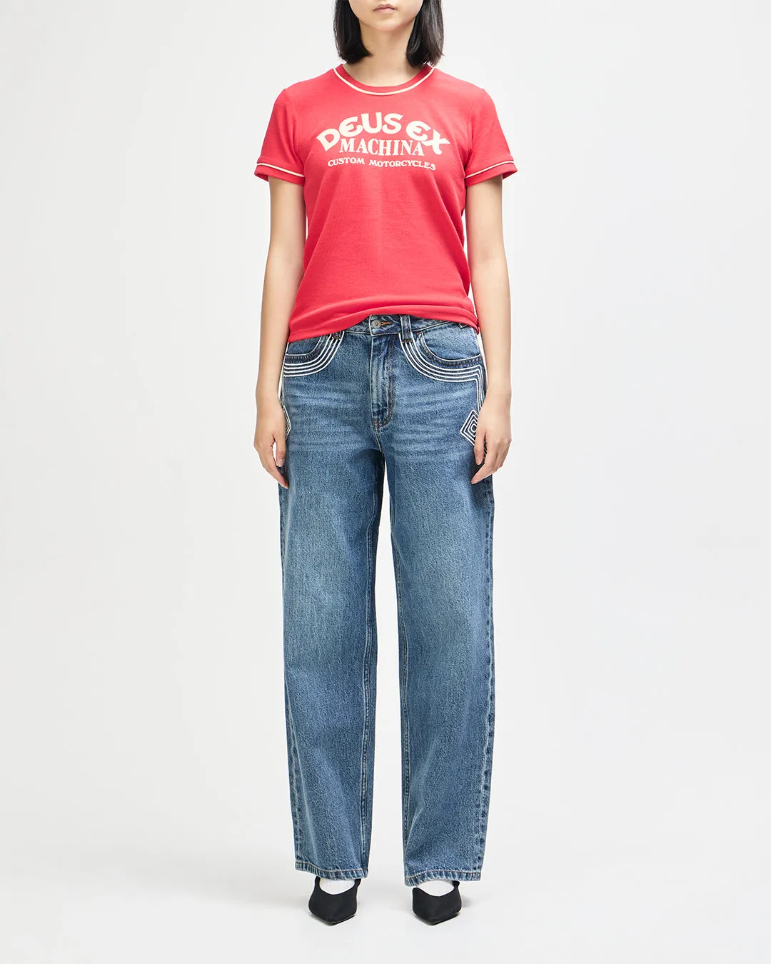 Lost World Tee - Poinsettia Red sold by Deus Ex Machina product image thumbnail 5