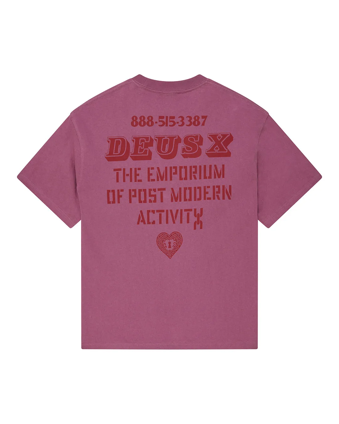 Upstairs Os Tee - Red Violet sold by Deus Ex Machina product image thumbnail 4