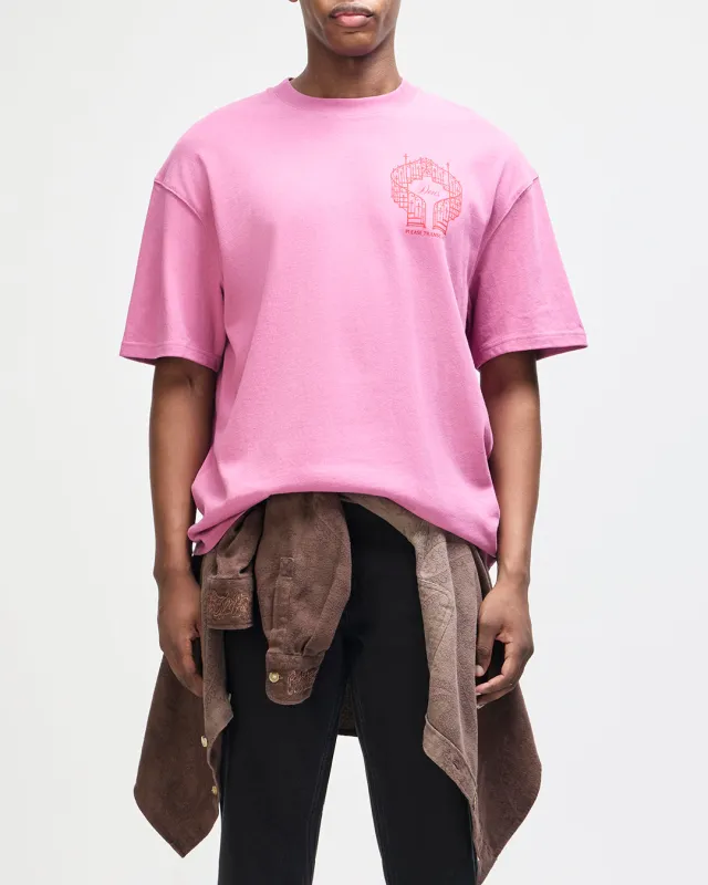 Upstairs Os Tee - Red Violet made by Deus Ex Machina