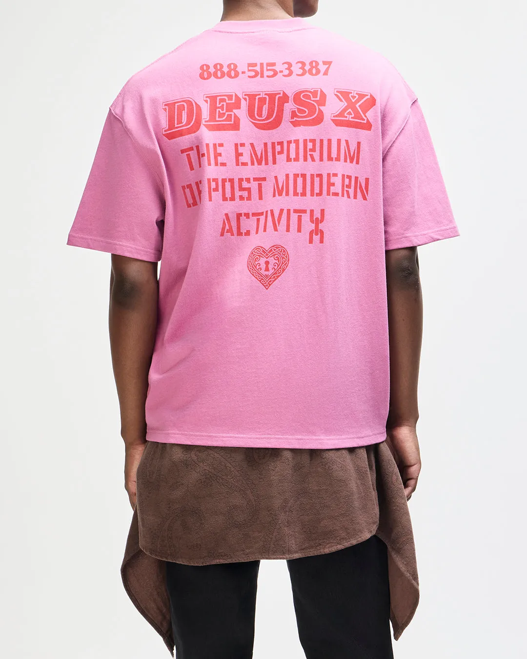 Upstairs Os Tee - Red Violet sold by Deus Ex Machina product image thumbnail 2