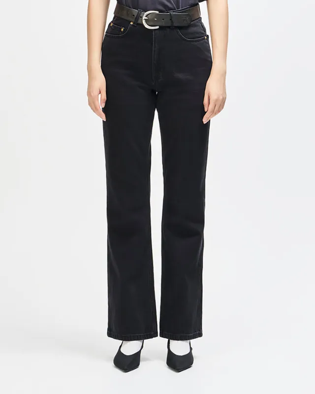 Curve Line Bootcut Jean - Washed Black made by Deus Ex Machina