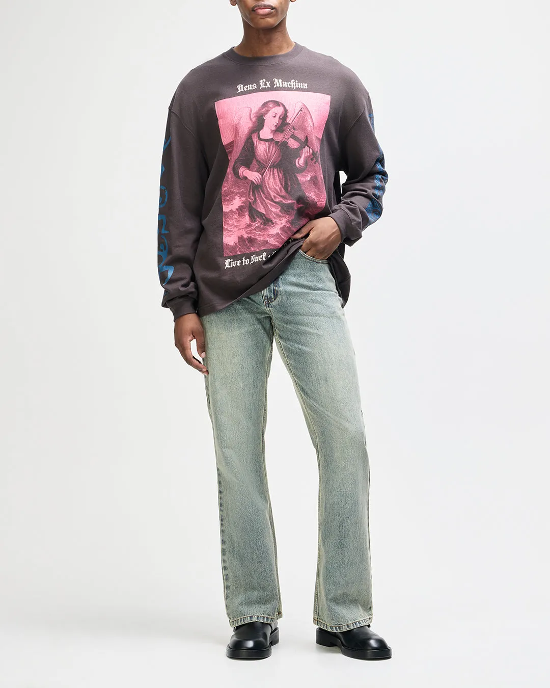 Swell Maps Os Ls Tee - Anthracite Grey sold by Deus Ex Machina product image thumbnail 5
