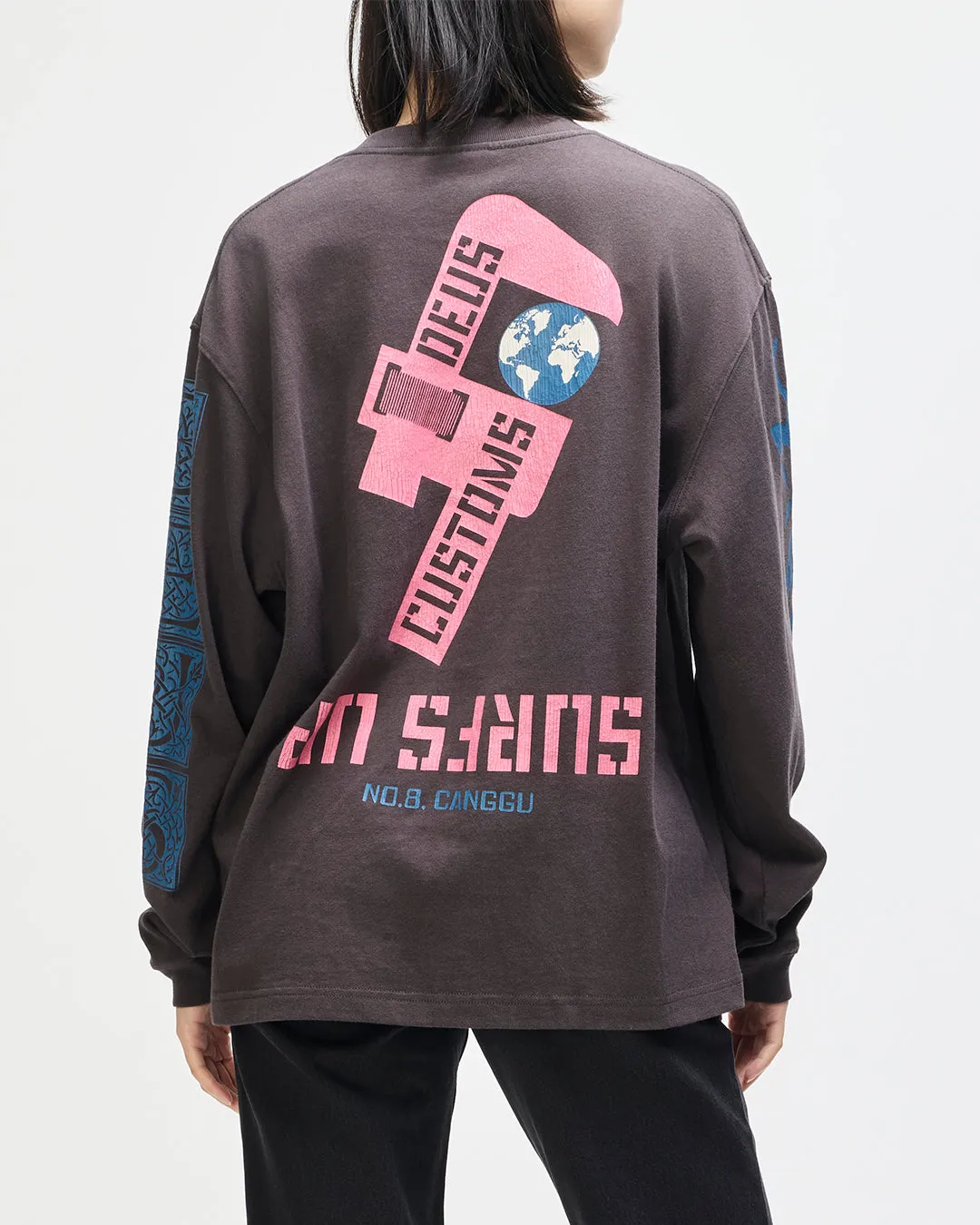 Swell Maps Os Ls Tee - Anthracite Grey sold by Deus Ex Machina product image thumbnail 2