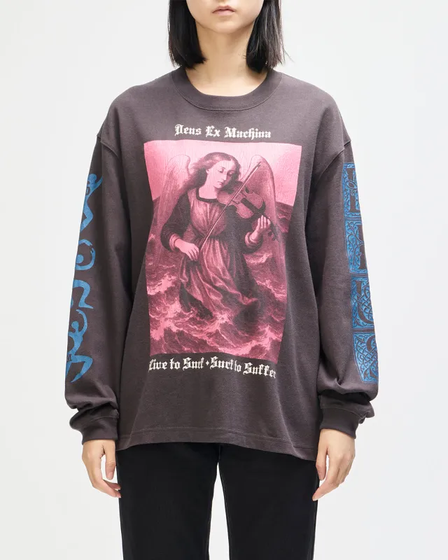 Swell Maps Os Ls Tee - Anthracite Grey made by Deus Ex Machina