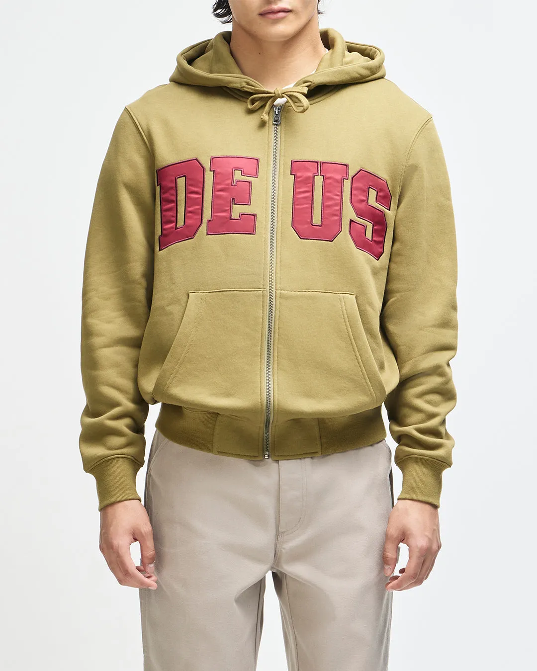 Victory Lap Zip Hoodie - Olive Green sold by Deus Ex Machina