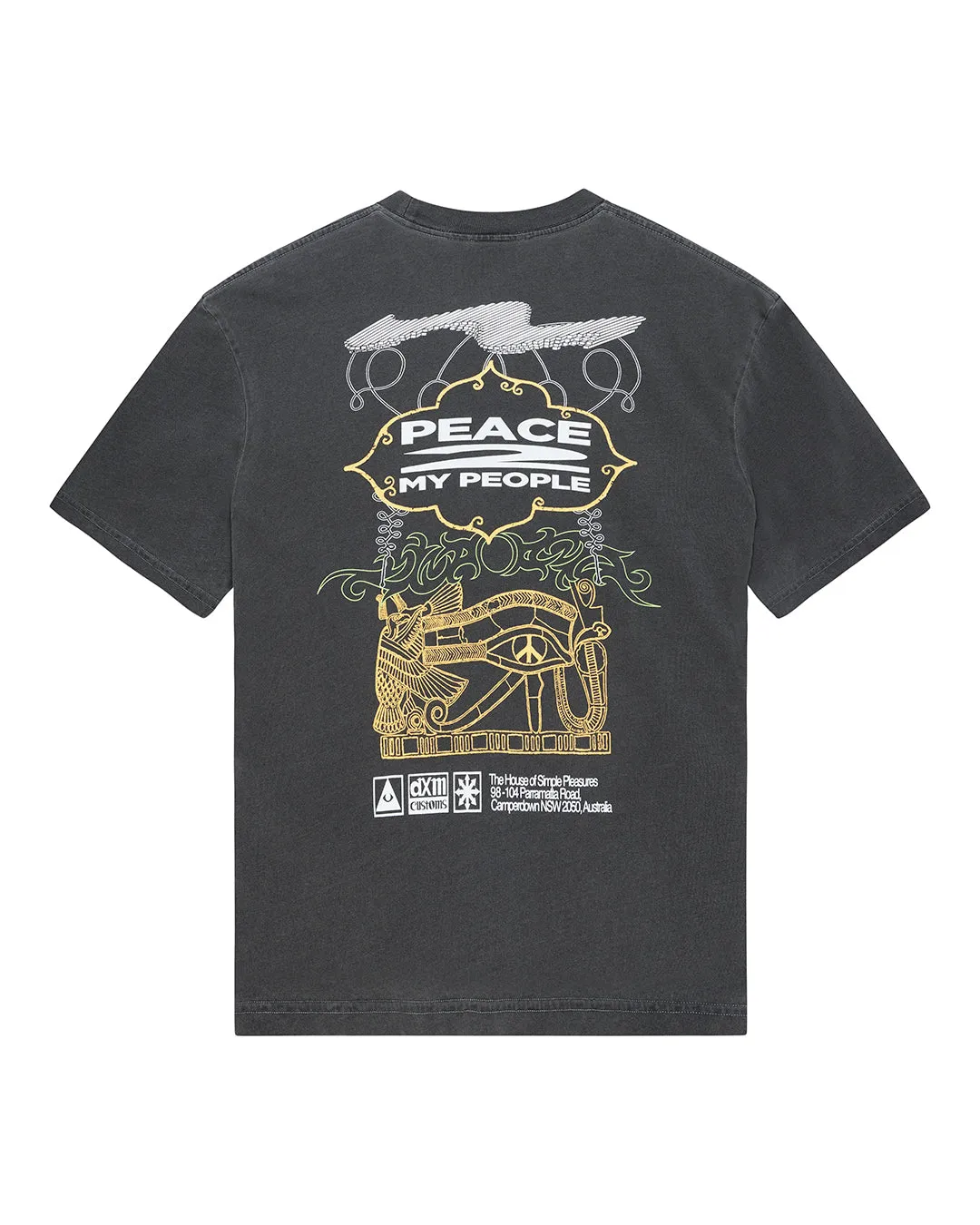 Easy Peacey Tee - Anthracite Grey sold by Deus Ex Machina product image thumbnail 4