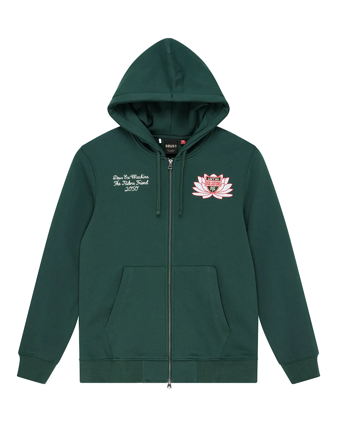 Sacred Crest Zip Hoodie - Racing Green sold by Deus Ex Machina product image thumbnail 3