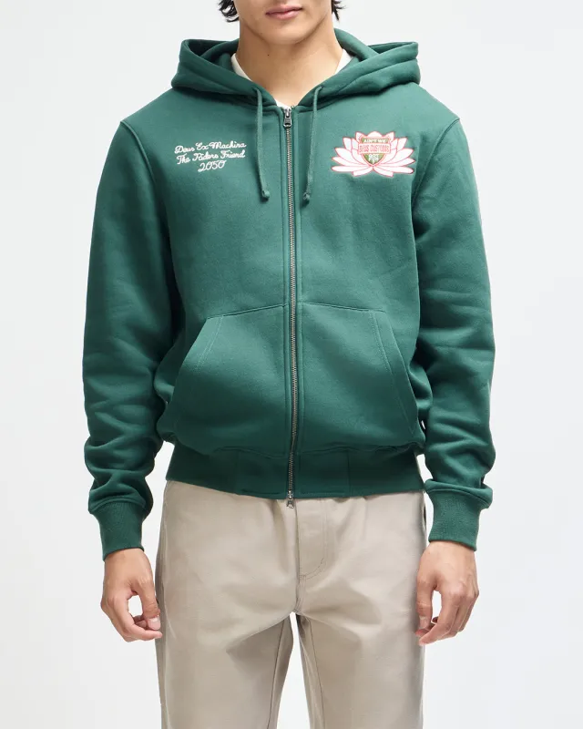 Sacred Crest Zip Hoodie - Racing Green made by Deus Ex Machina