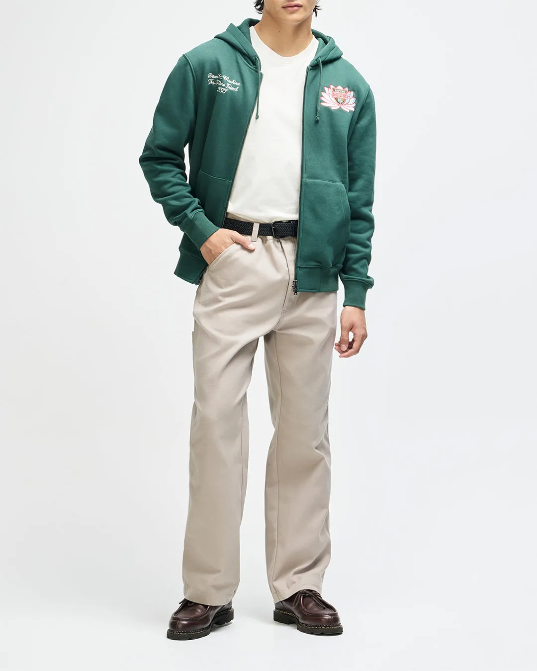 Sacred Crest Zip Hoodie - Racing Green sold by Deus Ex Machina product image thumbnail 5