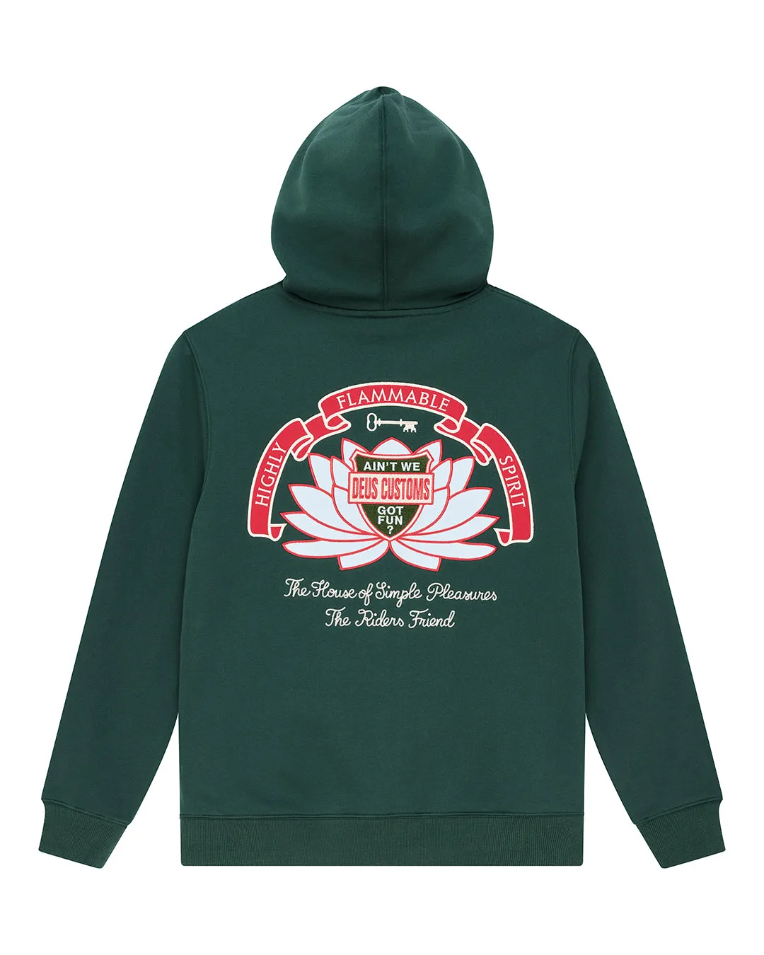 Sacred Crest Zip Hoodie - Racing Green sold by Deus Ex Machina product image thumbnail 4