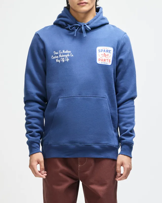 Mudflap Hoodie - Mechanic Blue made by Deus Ex Machina