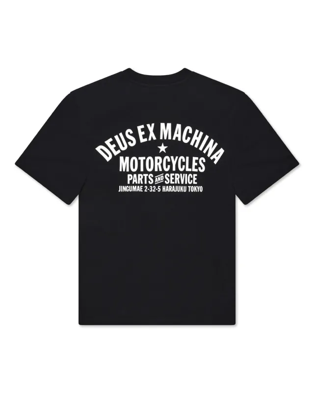 Harajuku Address Tee - Black made by Deus Ex Machina