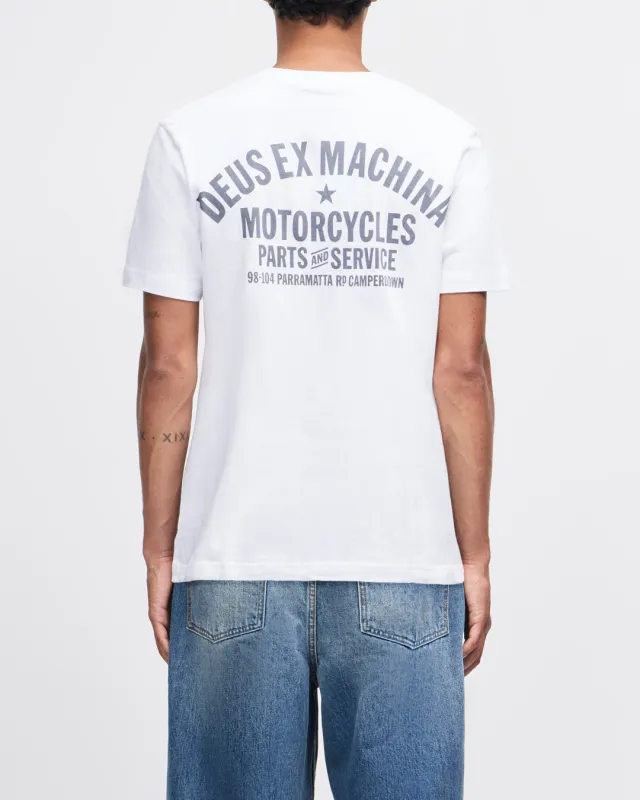 Camperdown Address Tee - White made by Deus Ex Machina