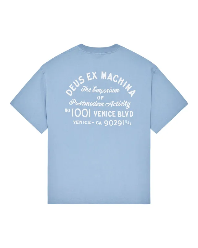 Venice Sign Tee - Glacier Blue made by Deus Ex Machina