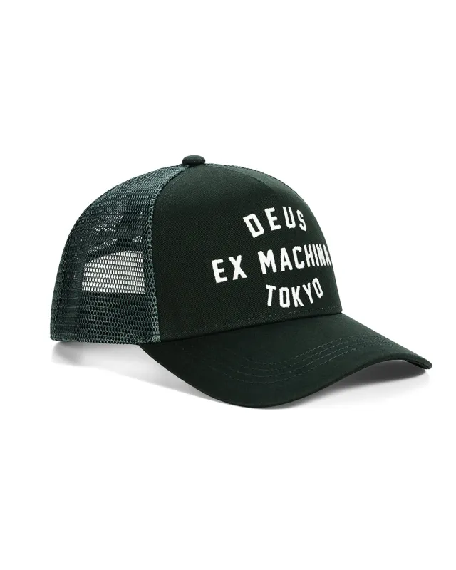 Harajuku Address Trucker - Racing Green made by Deus Ex Machina