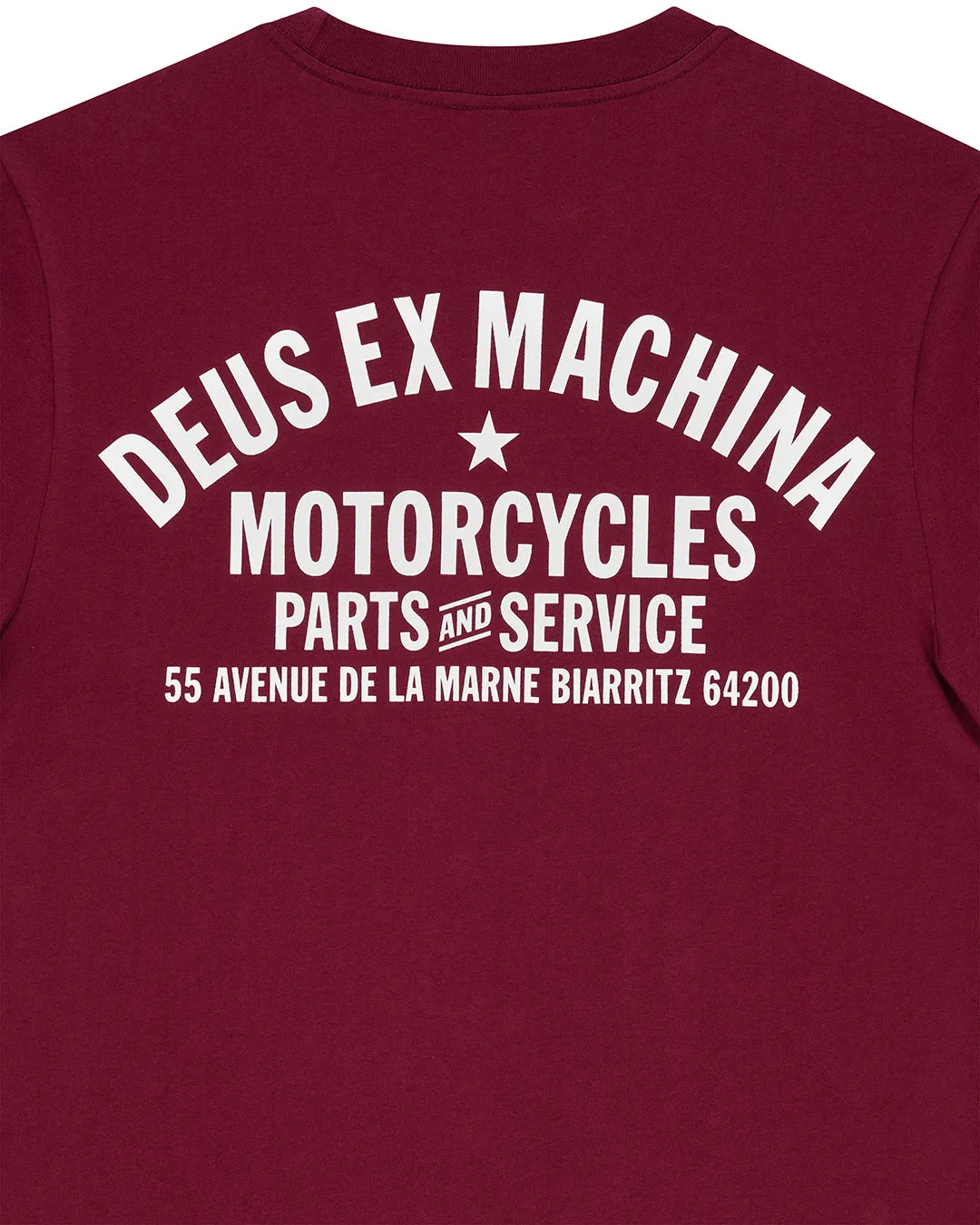 Biarritz Address Tee - Burgundy sold by Deus Ex Machina product image thumbnail 4