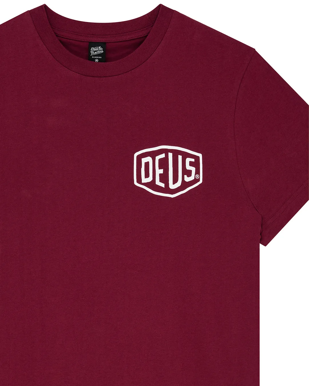 Biarritz Address Tee - Burgundy sold by Deus Ex Machina product image thumbnail 3