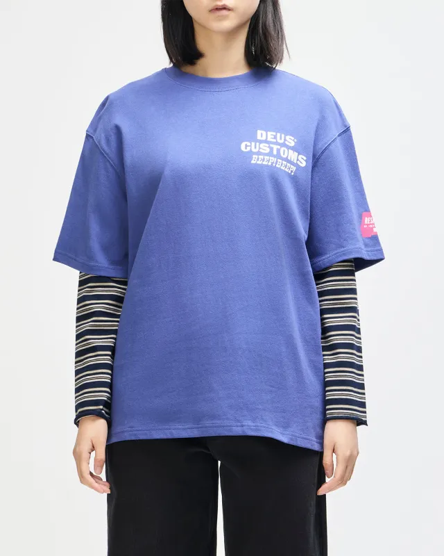 Bloomers Os Tee - Limoges Blue made by Deus Ex Machina