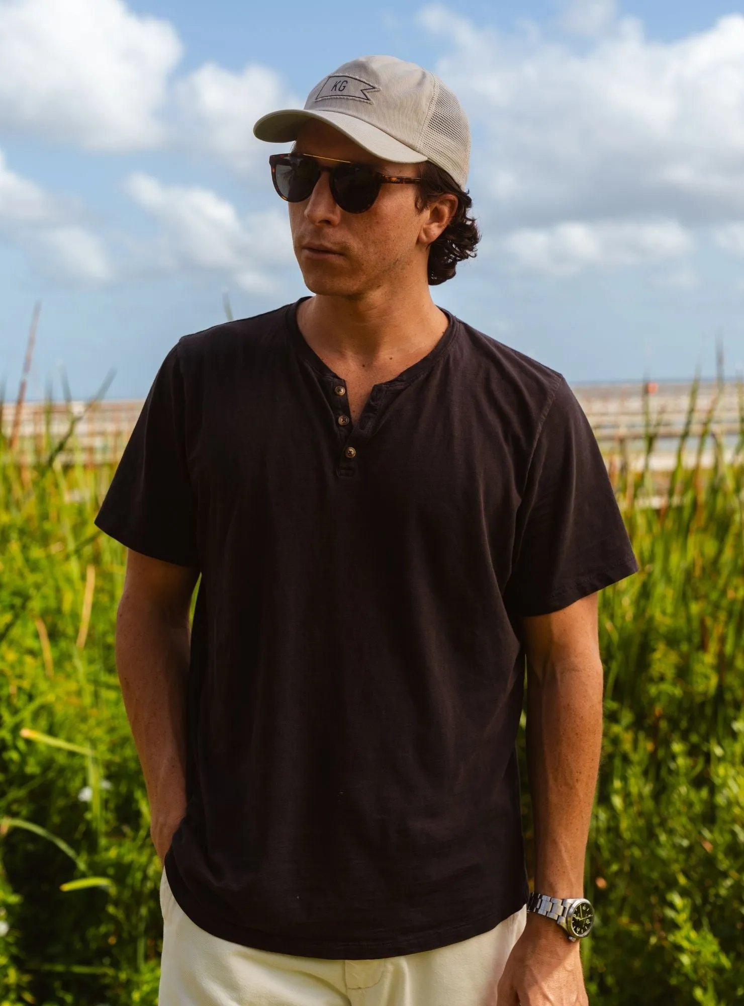 Slub Cotton Henley Tee sold by Kennedy Gray product image thumbnail 5