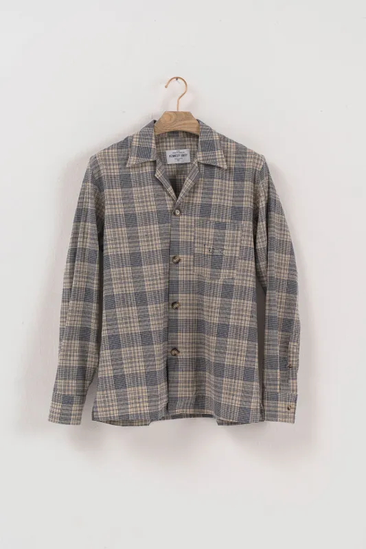 Light Plaid Linen Shirt made by Kennedy Gray