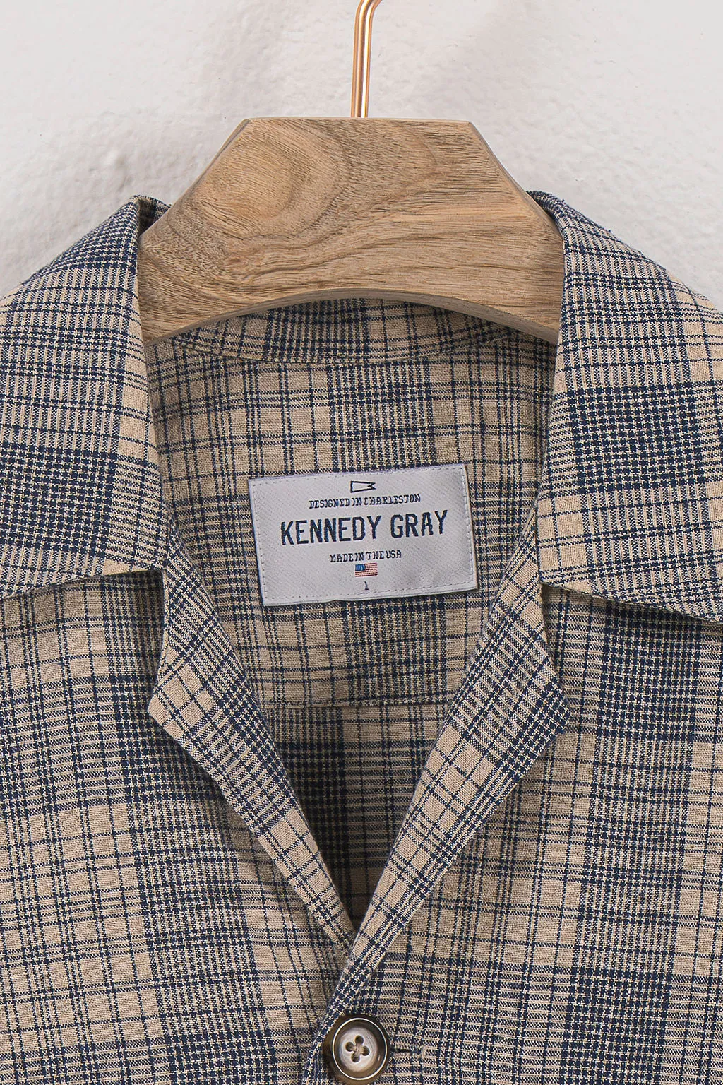 Light Plaid Linen Shirt sold by Kennedy Gray product image thumbnail 5