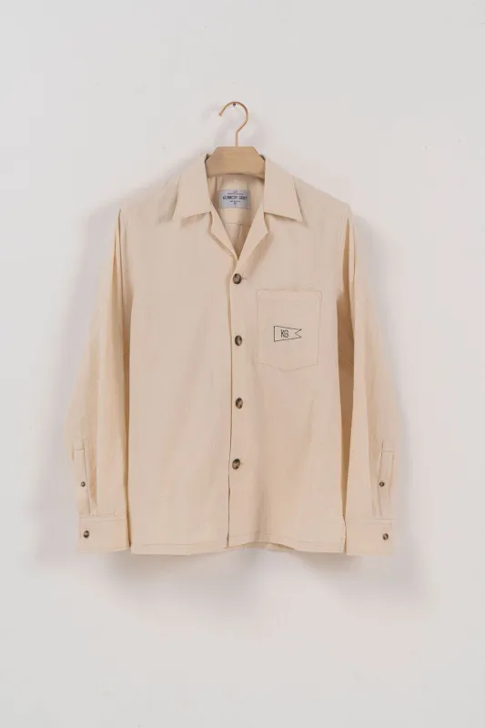 Cream Canvas Shirt made by Kennedy Gray